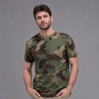Remera de algodón Multicam