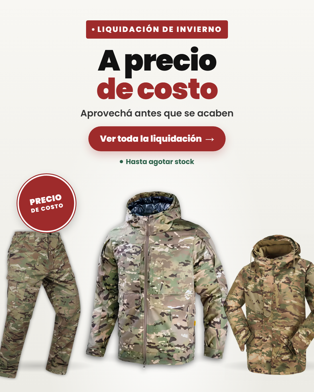 Liquidación de invierno a precio de costo (celular)